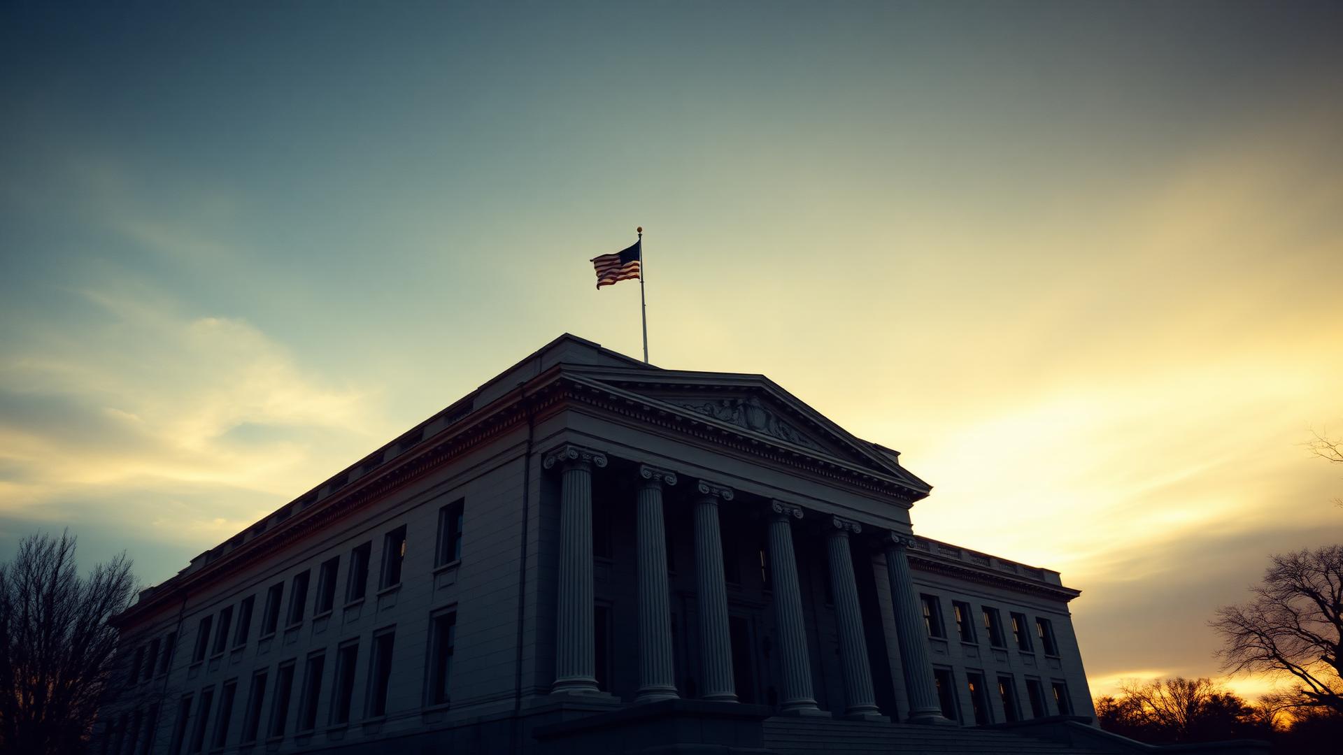 U.S. Department of State building in Washington, D.C. at golden hour