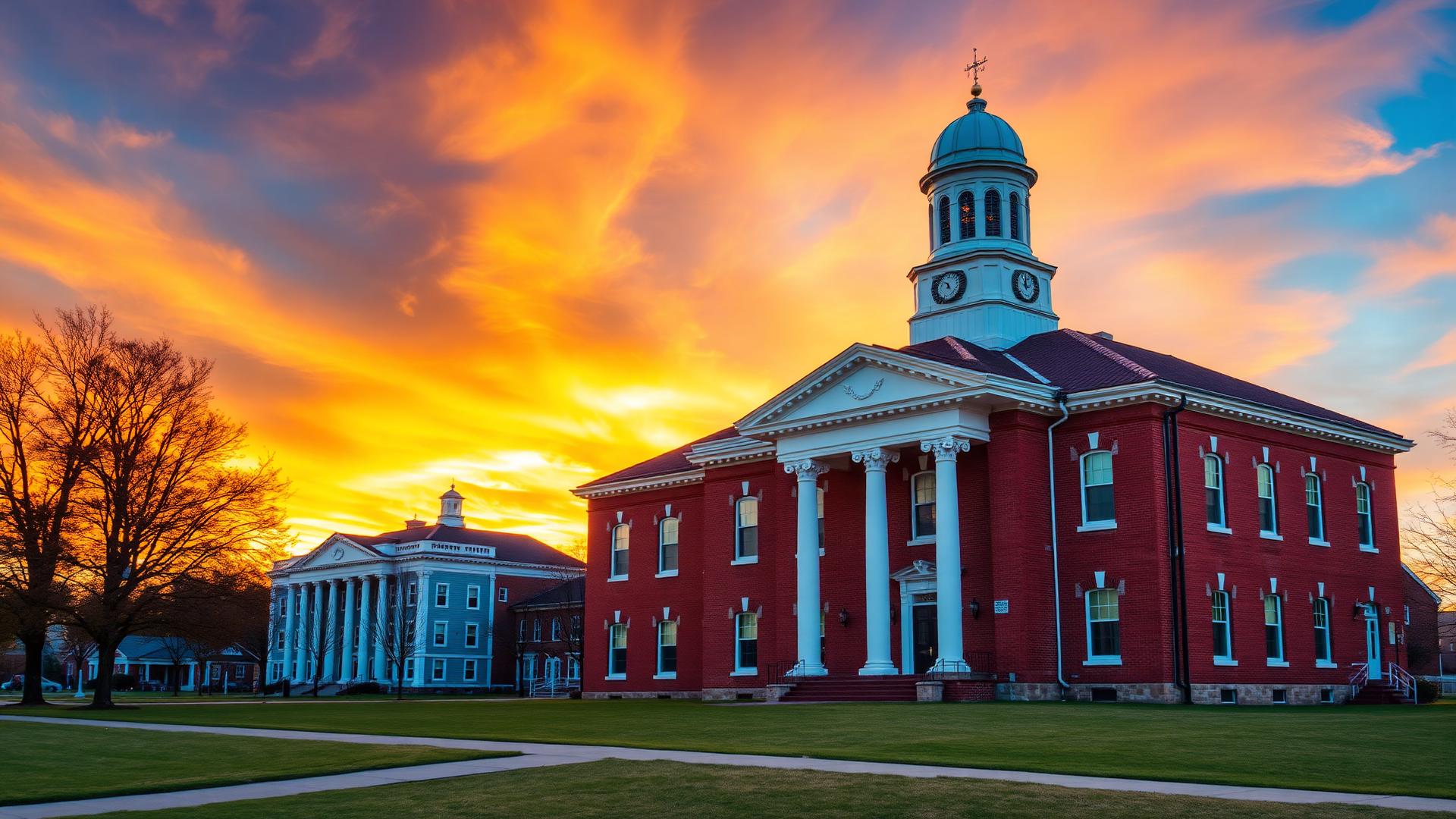 Delaware State Capitol building at golden hour